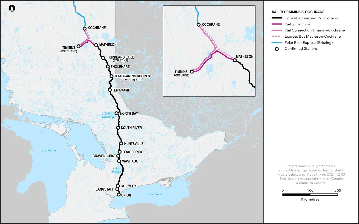 Ontario Northlander Map